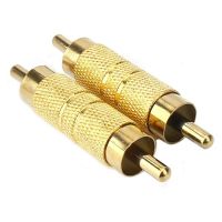 Professional RCA Male to Male RCA Coupler Adapter Converter Connector Gold Plated (2 Pack) Cables