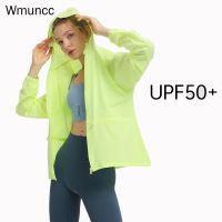 Wmuncc เสื้อคลุมกันแดด ป้องกันรังสียูวี ระบายอากาศ สําหรับผู้หญิง Upf40+