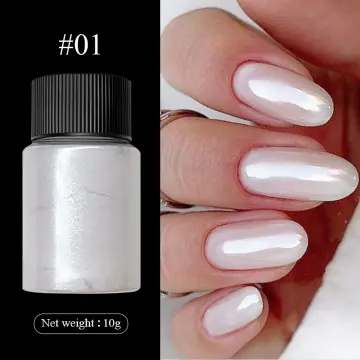 Pearl Nail Powder Pigment Pink Glitter Chrome Mirror Dipping Dust Shinny  Flake Manicure Nail Art Decoratio… in 2023