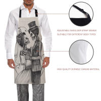 Halloween Skull Couple Kitchen Women Apron Cooking Baking Restaurant Home Holiday Decoration Waterproof Apron