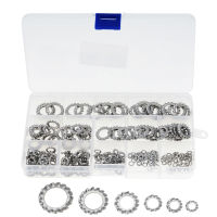 300PCSBox M2.5 M3 M4 M5 M6 M8 M10 M12 Mix 304 Stainless Steel Washers External Toothed Gasket Serrated Lock Washer Kit