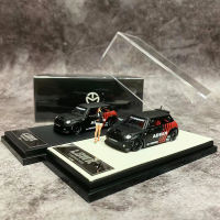 Time Micro 1:64 Model Car Mini Cooper Wide Body Alloy- Advan Black Edition