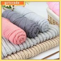 GOTORADE หนา คุณภาพสูง DIY ถักนิตติ้ง อ่อนนุ่ม 100 กรัม โครเชต์อ้วน ด้าย 8 ชั้น เส้นด้ายฝ้ายนม เส้นด้ายขนสัตว์