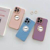 （A New sale）-☁X1เคสโทรศัพท์ทอง Electroplated สำหรับ iPhone 7 8บวก SE 2020 2022 SE3เคสโทรศัพท์อ่อนใสโลโก้รูแก้วที่ครอบตัวปกป้องกล้องถ่ายรูป X XS สูงสุด XR