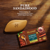 สบู่น้ำมันไม้แก่นจันทร์ เพื่อผิวสะอาด กระจ่างใส Himalaya Ayurveda Sandal Glow Soap