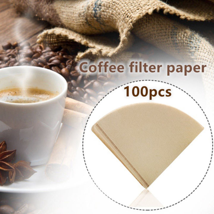กระดาษกรองกาแฟ-เกรดดี-จำนวน100แผ่น-1แพ็ค-ไม่ฟอกขาว-กรองกาแฟ-ดริปกาแฟ-drip-coffee-กระดาษดริป-สีน้ำตาล-paper-filter