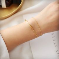 Vivienne Westwood High-end Non-fading ins style niche simple double-layer exquisite gold high-end design bestie bracelet bracelet for womens Chinese Valentines Day