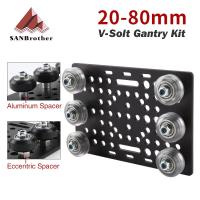 OpenRail V-Slot Gantry Set 20-80mm Gantry Plate V-Openbuildd With Wheels For Aluminum Profiles V-Slot Aluminum Gantry Plate Kits Hand Tool Parts Acces