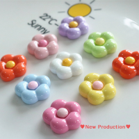 New Production? 10ชิ้นแวววาวห้ากลีบดอกไม้เรซิน flatback cabochons สำหรับกิ๊บติดผมเครื่องประดับ DIY อุปกรณ์ตกแต่งงานฝีมือ