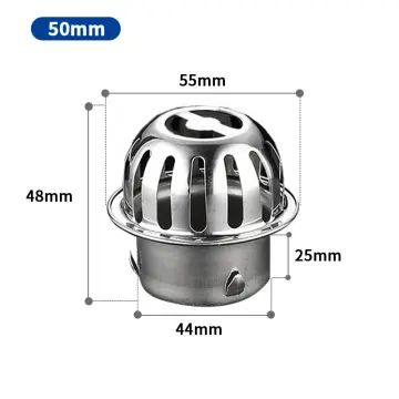Stainless Steel Anti Clogging Outdoor Anti Blocking Strainer Dome Drain  Cover , 4in