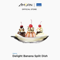 AMORN - (Ocean) P02616   Delight Banana Split Dish  -  จานไอศกรีม จานเฟาเทิ้น แก้วโอเชี่ยนกลาส  Delight Banana Split Dish  Ocean Glass