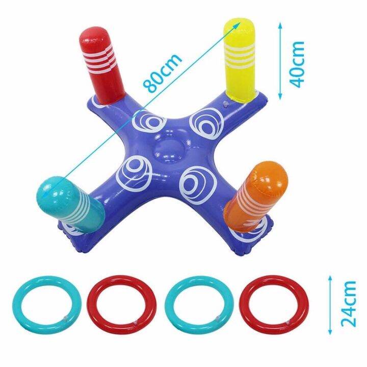 banda-inflatable-summer-4pcs-rings-water-toy-plaything-air-mattress-party-props-throw-pool-game-swimming-pool-floating-ring-inflatable-ring-toys-ring