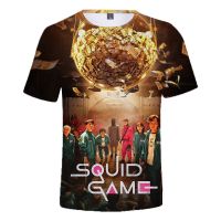 2023 NEWNew Squid เกม T เสื้อผู้ชายผู้หญิง T เสื้อ Casual Streetwear พิมพ์เด็กเสื้อกันหนาว Tee Tops