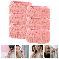 OULII 6pcs Face Washingsbands ข้อมือที่สะดวกสบายวงดนตรีวงดนตรี Water Absorbent Bands สำหรับผู้หญิงสาว