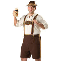 Man เยอรมัน Oktoberfest เครื่องแต่งกาย Classic Parade Tavern Bartender Top Lederhosen คอสเพลย์ Carnival แฟนซีปาร์ตี้ Dress