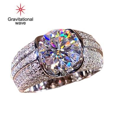 Gravitational Wave Women Ring Simple Temperament Alloy Cubic Zirconia Embedded Ideal Gifts Finger Ring For Party Practical Ring Fine