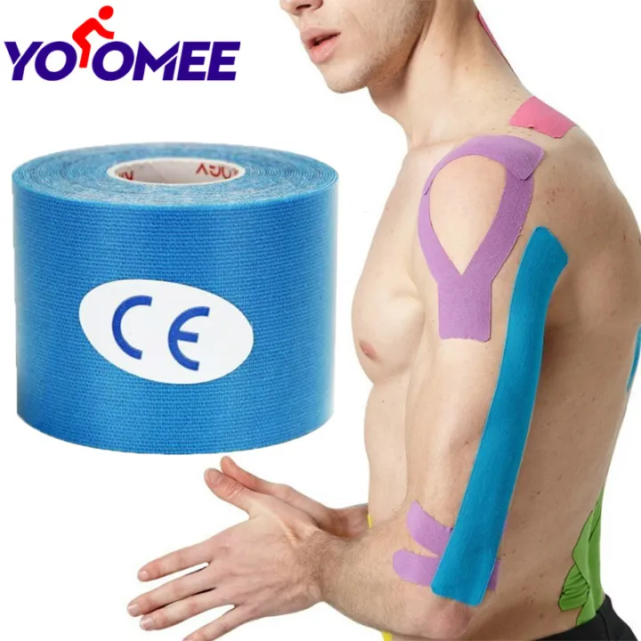 Yoomee 1Pcs Elastic Kinesiology Tape Athletic Recovery Sports Safety Muscle Pain Relief Knee Pads Support Gym Fitness Bandage