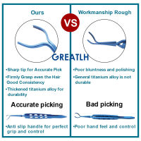 1ชิ้นตาแหนบลานเดอร์ Vitrectomy เลนส์คีมโลหะผสมไทเทเนียมจักษุแพทย์เครื่องมือผ่าตัด