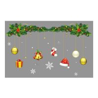 Christmas Glass Window Stickers Shop Windows Christmas Decorations Atmosphere Merry Christmas Electrostatic Stickers