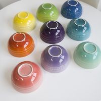 Le Creuset Macaron ใหม่12เซนติเมตรชามชุด Multicolor เซรามิกครัวครัวเรือน