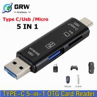 [HOT HAIXWLXKWW 589] GRWIBEOU TYPE C Amp; Micro USB 5 In 1 Card Reader Drive 3.0ความเร็วสูงสำหรับ