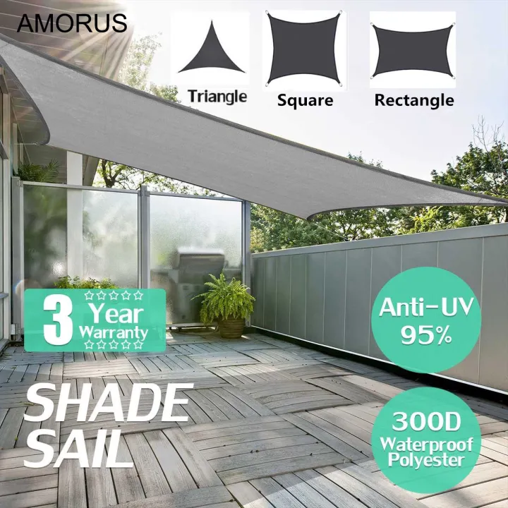 【Warranty 3 Year】300D Rainproof Sun Shade Mesh Canopy Awning Privacy ...