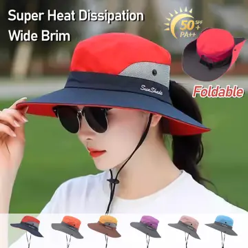 Men UV Protection Travel Portable For Fishing Sun Hat Wide Brim