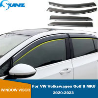 รถประตู Visor สำหรับ VW Volkswagen Golf 8 MK8 2020 2021 2022 2023รถด้านข้างหน้าต่าง Visor Guard Vent ฝาครอบ Trim กันสาดป้องกัน