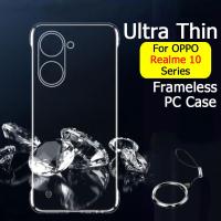 เคสโทรศัพท์โปร่งใสไร้ขอบสำหรับ Oppo Realme 10 Pro 5G บางเฉียบยาก PC เคสสำหรับ Realme ใสไร้ขอบ Realme 10 5G