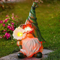 เรซิ่นผีเสื้อ Elf รูปปั้น Hand-Painted Solar Light Garden Gnome Figurines เครื่องประดับกันน้ำ Art หัตถกรรม Holiday Party Supplies