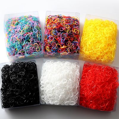 【CW】 2000pcs Hair Bands Accessories Rubber Band Elastic Headband Children Ponytail Holder Kids Ornaments