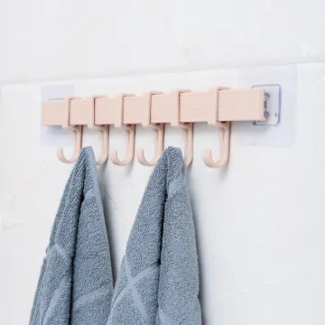 Norye Towel Clothes Hanger Hooks for Washroom Wall Mounted with