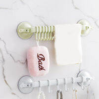 Towel Spoon Rack Suction Cup 6 Hooks Bathroom Kitchen Wall Door Non-trace Strong Holder Sucker Hanger Hand sink accessories