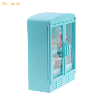 ?【Lowest price】Wonderful 1/12 dollhouse Miniature ซูเปอร์มาร์เก็ตตู้อาหารเครื่องดื่มตกแต่งเฟอร์นิเจอร์