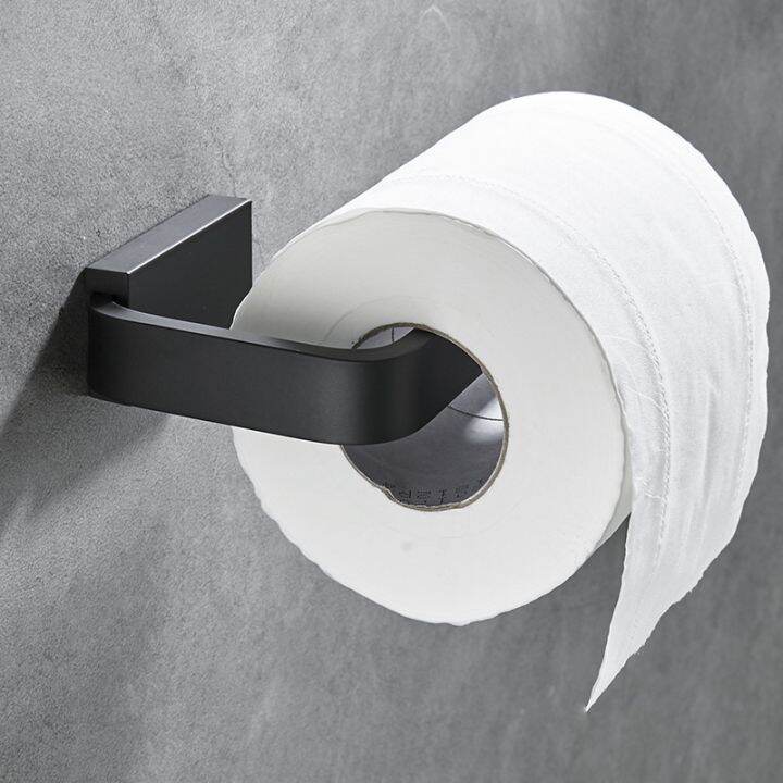 ↂ Toilet Paper Holder Matte Black Toilet Tissue Roll Holders Dispenser ...