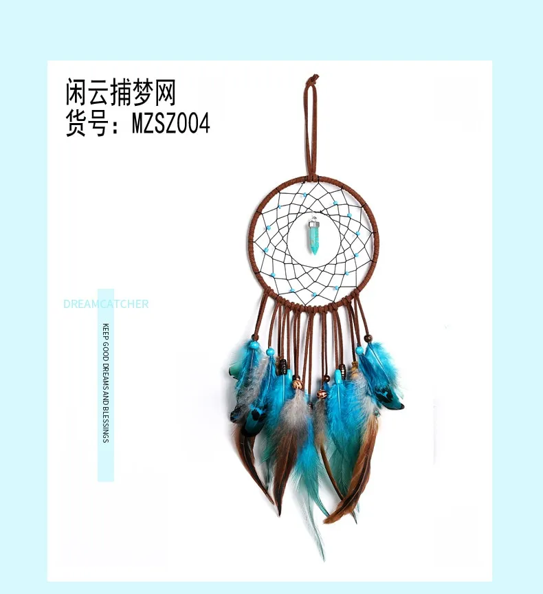 15 Styles Wall Dream Catcher Led Handmade Feather Braided Wind ...