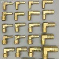 Brass Hose Barb Fitting Elbow 6mm 8mm 10mm 12mm 16mm To 1/4 1/8 1/2 3/8 quot; Male Thread Barbed Coupling Connector Joint