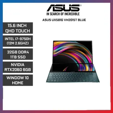 ASUS ZenBook Pro Duo 15 OLED UX582 Laptop, 15.6 OLED FHD Touch Display,  Intel Core i9-12900H, 32GB, 1TB, GeForce RTX 3060 Laptop GPU, ScreenPad  Plus, Windows 11 Pro, Celestial Blue, UX582ZM-XS96T 