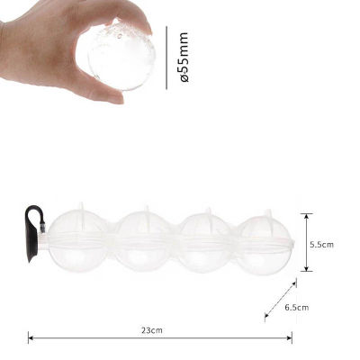 4 Cavity Ice Molds Box Ice Ball Maker Bar Whiskey Round Ice Hockey Mold Cocktail Party For Kitchen Tools Ice Cream Tools