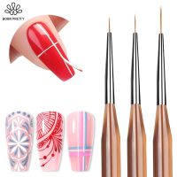 BORN PRETTY 9 Sizes Nail Art Brush for Acrylic Power Extension UV Gel Paint Brush Pen Design French Nails Stripes Lines Tools Artist Brushes Tools