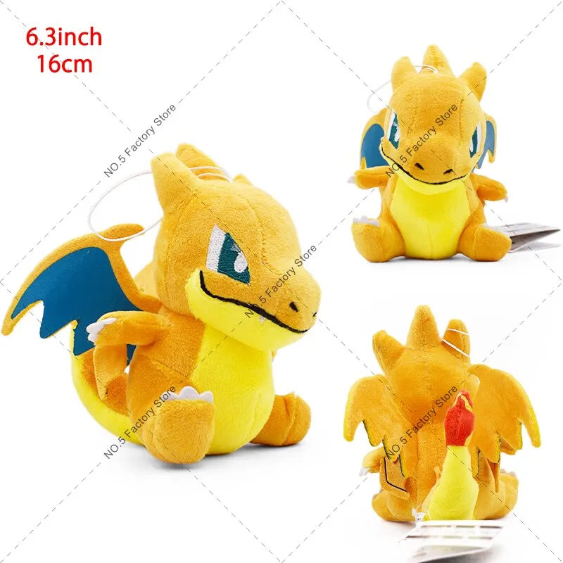 4 Styles Pokemon Plush Mega Q Shiny Charizard XY Blue & Yellow Stuffed Toy  Cartoon Soft Doll