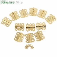 12Pcs Antique Butterfly Shapped Small Hinges Butt Hinge Connector with Screws Furniture Cabinet Cupboard Door Decorative 29x27mm