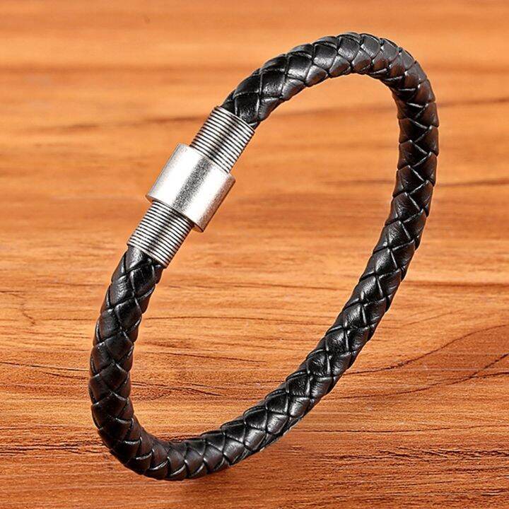 tyo-simple-design-stainless-steel-leather-bracelets-for-men-fashion-wrap-braided-handmade-bangle-male-charm-jewelry-wholesale