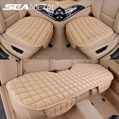 Plush Car Seat Covers Set Warm Car Seat Cushion Winter Auto Seat Protector Premium Soft Anti Slip Pads for SUV Sedan Hatchback