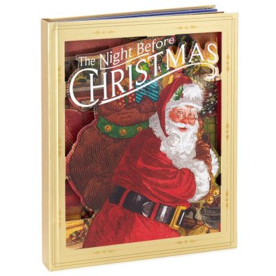 Christmas Pop-Up Book with Light Sound on Christmas Eve The Night Before Christmas Decoration New Year Gifts Toys for Children
