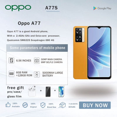 OPPO ทุกรุ่น A77S 8 + 128สองซิม6.56นิ้ว SM6225สมาร์ทโฟน Snapdragon 680 4G