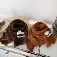 【Miki Xinyuan】 Luna Amp; Dolphin Women KoreanSolid Color ScarfBraid NeckerchiefStandard Ins Warm Knitted WoolenShawl