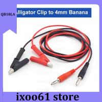 ixoo61 store 1M 4mm Banana Plug Alligator Clip Test Cable Probe Multimeter Double Ended Crocodile Electric Wire