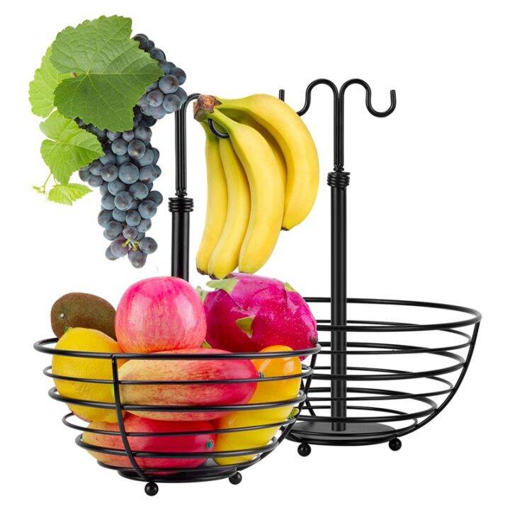 2pcs-metal-fruit-basket-portable-kitchen-storage-countertop-shelf-vegetable-rack-detachable-snack-holder-bread-baskets