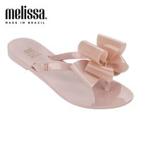 Melissa Harmonic Bow Adulto Women Jelly Shoes Flat Slippers Sandal 2023 Women Jelly Flip Flop Melissa Female Shoes women slides